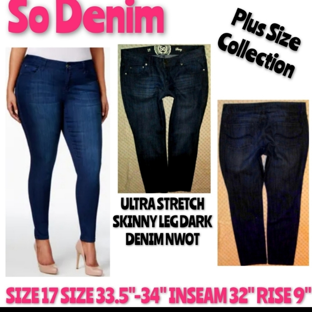 So Jeans Size 17 Ultrastretch Skinny Leg Nwot